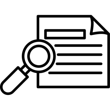 Arama basit simgesi, vektör çizim