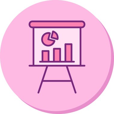 sunum simgesi, vektör illüstrasyonu 