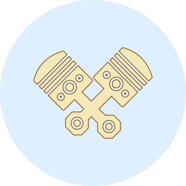 Pistons simgesi, vektör illüstrasyonu basit tasarım