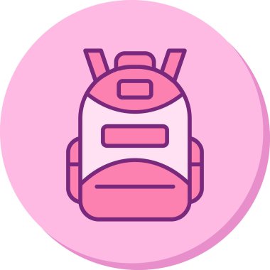 Sırt çantası. Web simgesi basit illüstrasyon