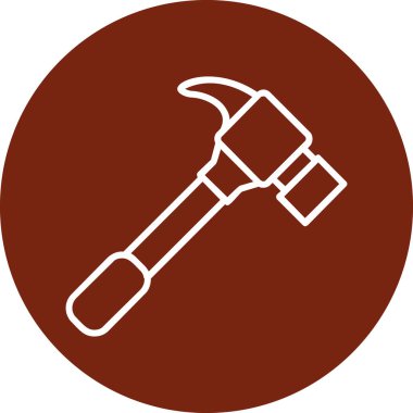 Çekiç ağı simgesi, basit vektör illüstrasyonu 