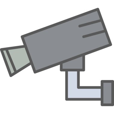 Bir CCTV kamerasının vektör simgesi, illüstrasyon  