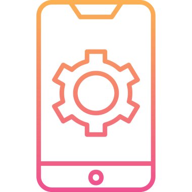 Mobil Ayarlar web simgesi, vektör illüstrasyonu 