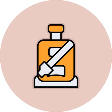 Araba koltuğu. Web simgesi basit illüstrasyon.