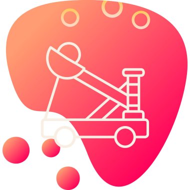 Mancınık. Web simgesi basit illüstrasyon              