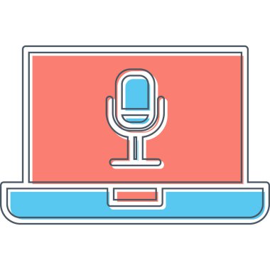 dizüstü bilgisayar simgesi, vektör illüstrasyonu basit tasarım