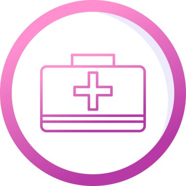 İlk Yardım Kiti tıbbi ikon vektör çizimi