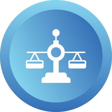 Ölçek simgesi, vektör illüstrasyonu basit tasarım