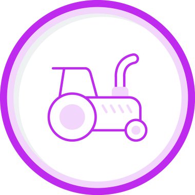 Traktör ikon vektör illüstrasyonu