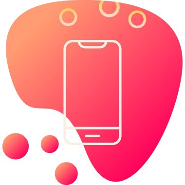 Akıllı telefon. Web simgesi basit illüstrasyon 