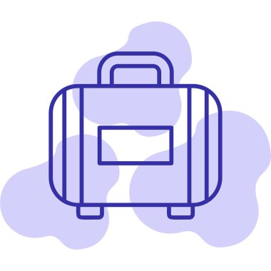 Bavul web simgesi, vektör çizim