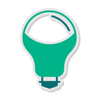 ampul simgesi, vektör illüstrasyonu 