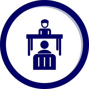 İş Görüşmesi modern simgesinin vektör illüstrasyonu        