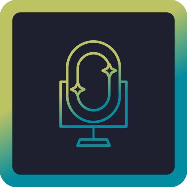 Ayna simgesinin vektör illüstrasyonu 