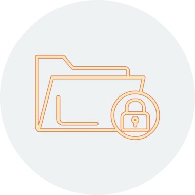 Dizin kilidi simgesi, basit illüstrasyon