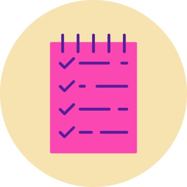 Kontrol listesi. Web simgesi basit illüstrasyon 