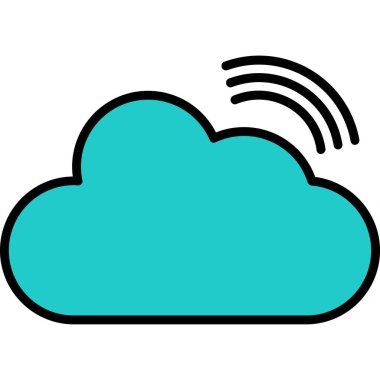 Rss Bulut simgesi, vektör illüstrasyonu basit tasarım