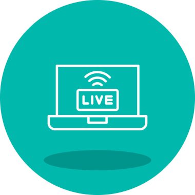 canlı yayın simgesi, vektör illüstrasyonu basit tasarım