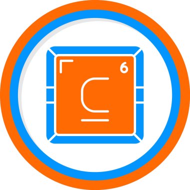 Karbon modern simgesinin vektör illüstrasyonu                      