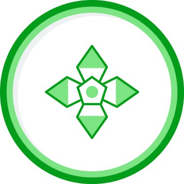 soyut çiçek simgesi, vektör illüstrasyonu basit tasarım