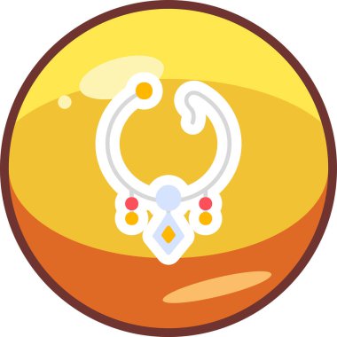 kolye simgesi vektör illüstrasyonu