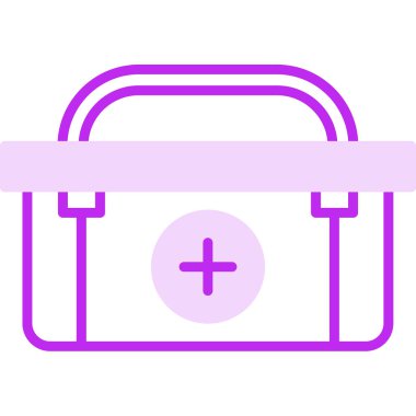 İlk Yardım Kiti tıbbi ikon vektör çizimi