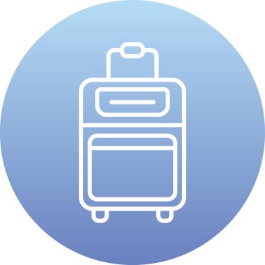 Bavul web simgesi, vektör çizim