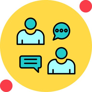 sohbet simgesi, vektör illüstrasyonu basit tasarım