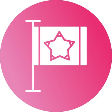 bayrak web simgesi, vektör illüstrasyonu 