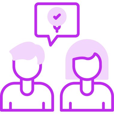 Takım beyin fırtınası fikirleri simgesi, vektör illüstrasyonu basit tasarım