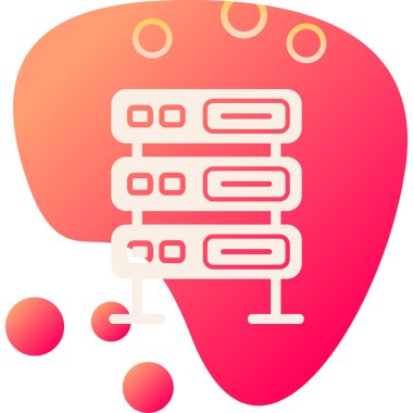 Sunucu. Web simgesi basit illüstrasyon