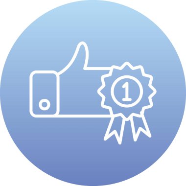 Birinci Ödül ikonu vektör illüstrasyonu