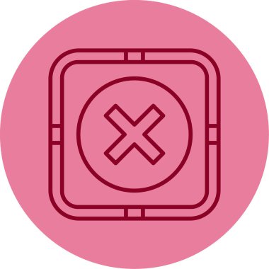 çapraz iptal simgesi, vektör illüstrasyonu 