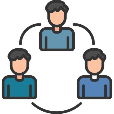 takım çalışması ikon vektör illüstrasyonu 