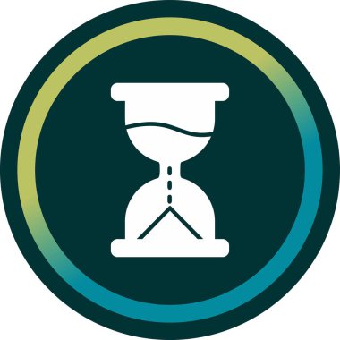 Kum saati simgesi, vektör illüstrasyonu 