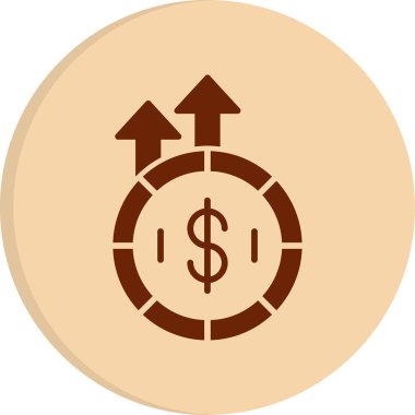 Enflasyon konsepti, dolar işareti, vektör çizimi