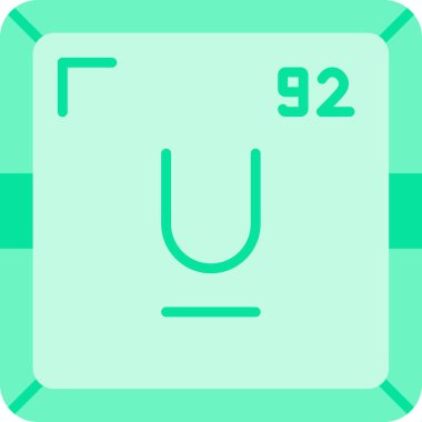 Uranyum modern simgesinin vektör çizimi                      