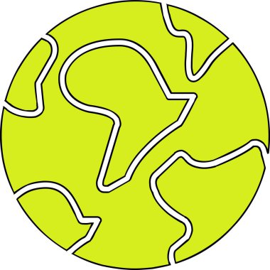 toprak küresi simgesi, vektör illüstrasyonu basit tasarım