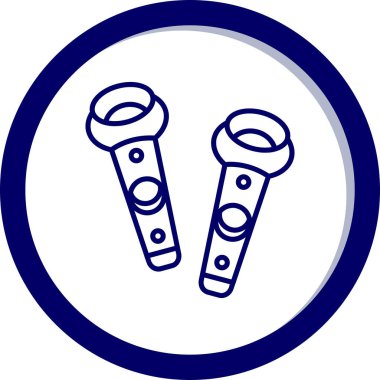 VR kontrolörleri. Web simgesi basit illüstrasyon