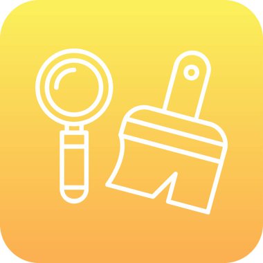 Arkeoloji araçları simgesi, vektör illüstrasyonu