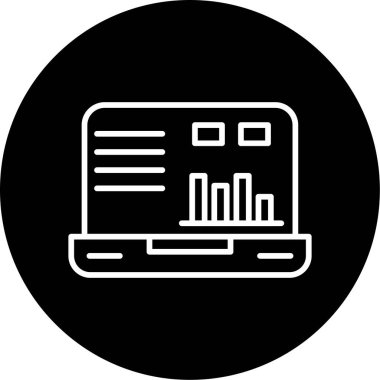 dizüstü bilgisayar simgesi, vektör illüstrasyonu basit tasarım