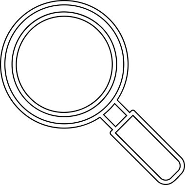 Büyütme cam simgesi, vektör illüstrasyonu 