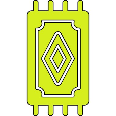 Bir halı simgesinin web illüstrasyonu