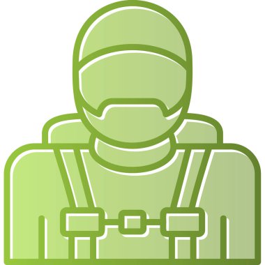 Skydiver simgesinin vektör çizimi 