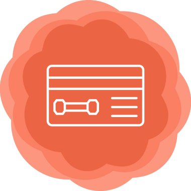 Üye Kart simgesi, vektör illüstrasyonu basit tasarım