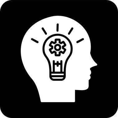 Fikir simgesinin vektör illüstrasyonu 