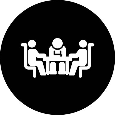 toplantı web simgesi vektör illüstrasyonu 