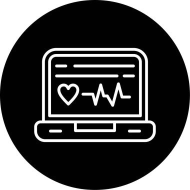 Düz biçimli kardiyoloji simgesi 