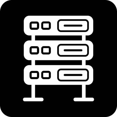 Sunucu. Web simgesi basit illüstrasyon