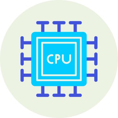 cpu icon, vector illustration simple design